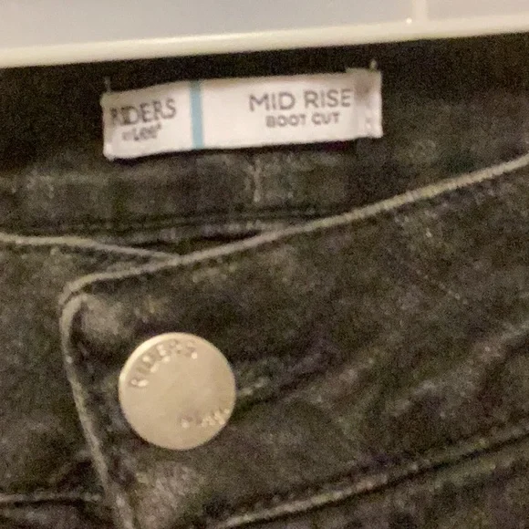Women’s Riders by Lee Mid Rise Boot Cut Black 16 P - Picture 4 of 7